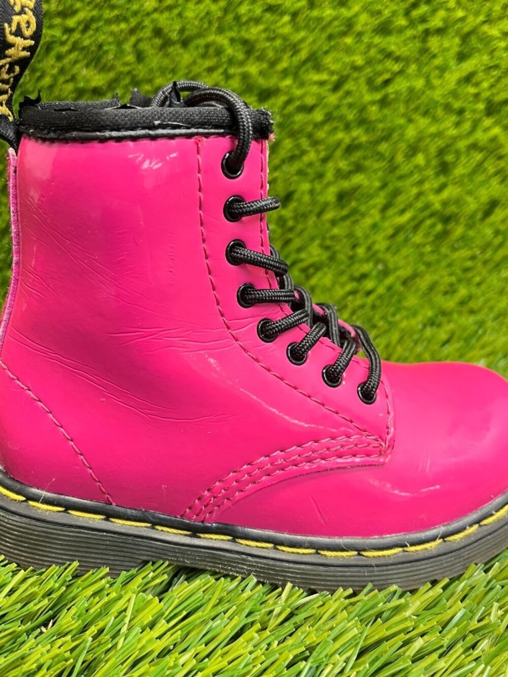 Dr. Martens Brooklee B Toddler Size 7C Pink Black Walking Outdoor Side Zip Boots